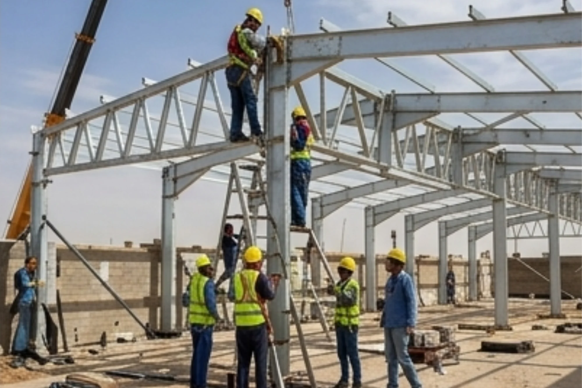 Professional contracting and steel construction project